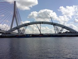 Most, linia prowadząca do Portu Gdańsk