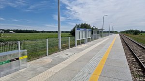 Nowy peron na przystanku Aleksandrów