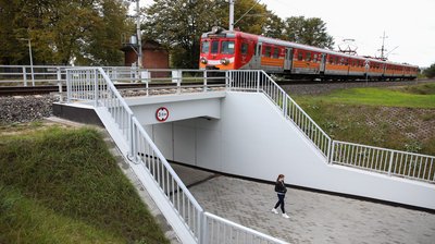 Tunel pieszo-rowerowy w Olsztynie, linia 220 km 3.115, 29.09.2022, fot. Łukasz Kozłowski, (2), źr. PKP Polskie Linie Kolejowe S.A.