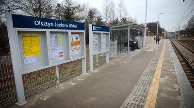 Stacja Olsztyn Jezioro Ukiel, 15.02.2023, fot. Artur Szymański, (3), źr. PKP Polskie Linie Kolejowe S.A