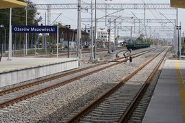 Stacja Ożarów Mazowiecki 22.08.2023 r. Autor Łukasz Hachuła, Źródło PKP Polskie Linie Kolejowe S.A.