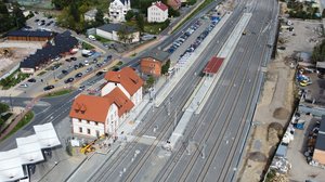 Stacja Kartuzy z lotu ptaka. fot. Piotr Piwarski