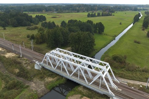 Most nad Bukówką z lotu ptaka, E59, 80 km, 19.10.2023 r., Łukasz Bryłowski.