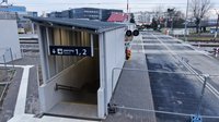 Wrocław Muchobór - widok z drona na przystanek, zejście do przejścia podziemnego_6.12.2021_PLK SA (1)